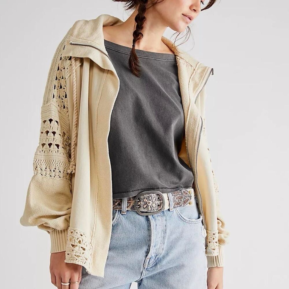 Free-people Women's Yellow and Tan Jacket
